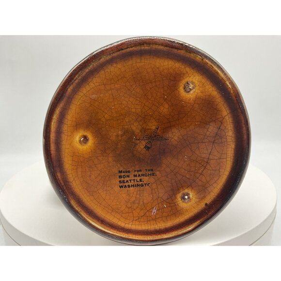 Ridgeway Pottery Pitcher Made for the Bon Mache in Seattle Unique NW Collectible - Picture 11 of 14